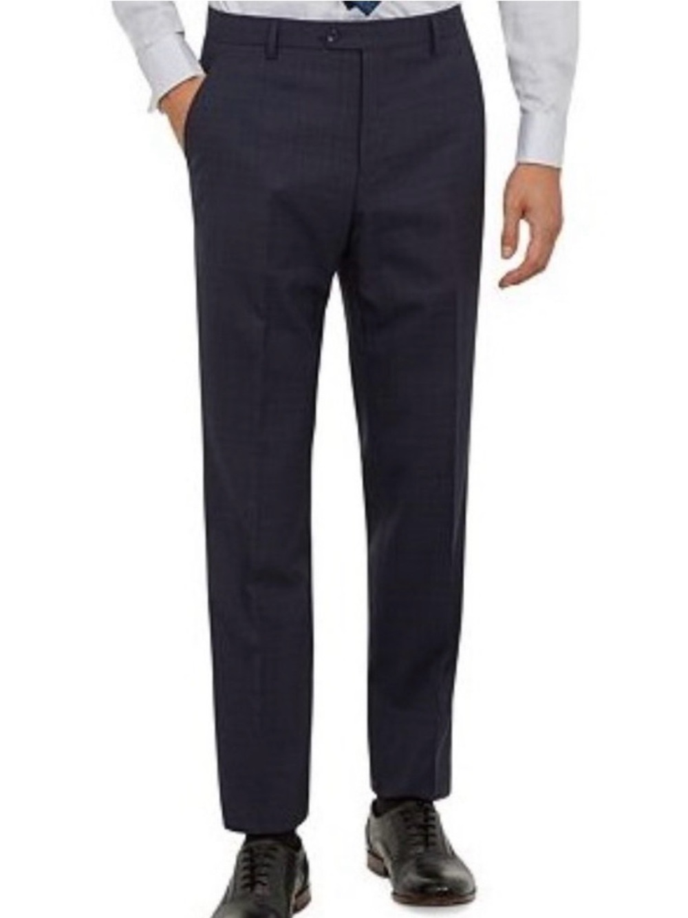 Ted Baker London DebonAir Check Suit Trousers Navy 30R business casual work